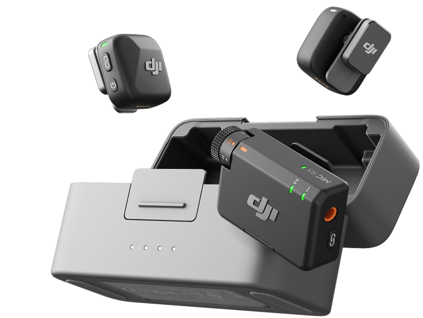DJI Mic Mini (2 TX + 1 RX + Charging Case), Wireless Lavalier Microphone